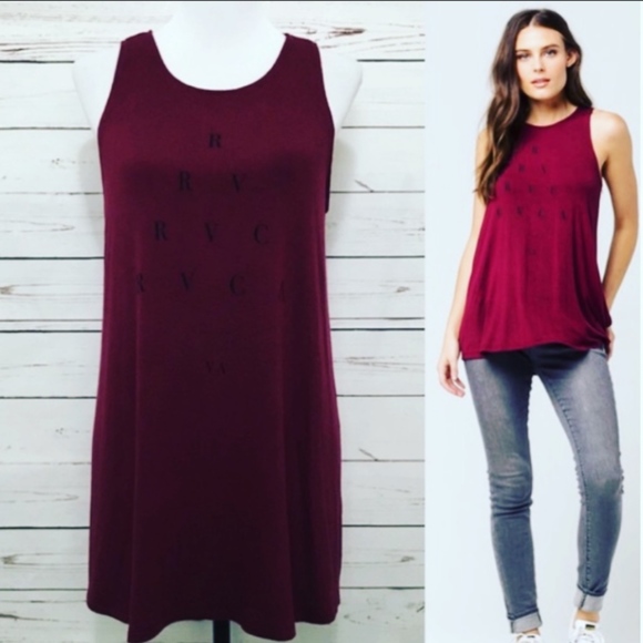 RVCA Tops - RVCA Swing Tan Top Burgundy Size X Small